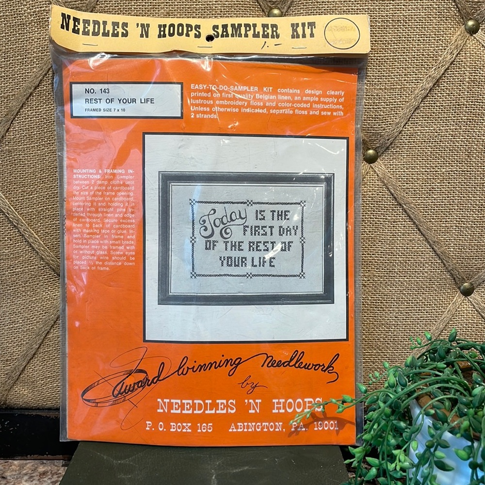 Vintage embroidery sampler
